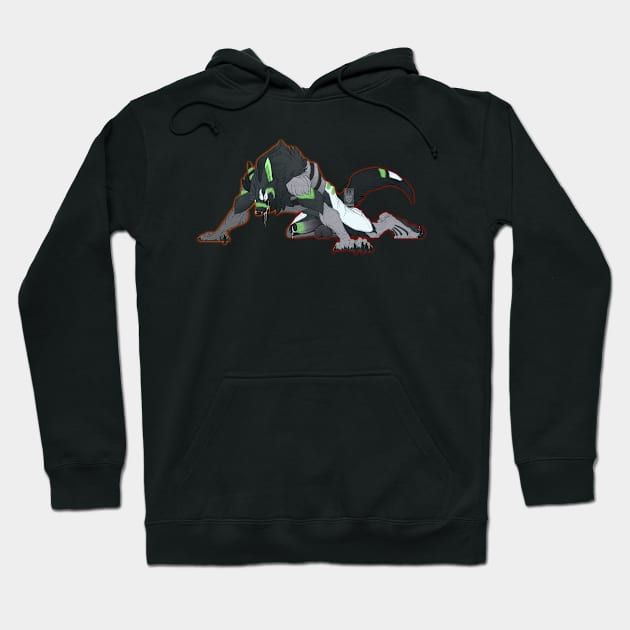 NSFW Ajax Jackal Pouncing Hoodie by TwilightSaint